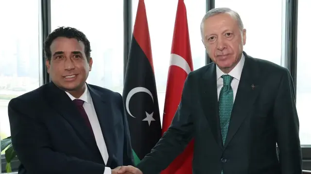 Cumhurbaşkanı Erdoğan Libya Başkanlık Konseyi Başkanı Muhammed el-Menfi’yi kabul etti