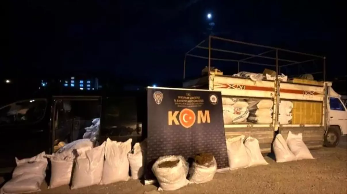 Erzurrum’da Kaçak Tütün Operasyonu
