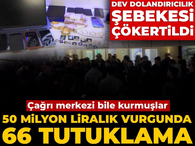 Büyük Dolandırıcılık Operasyonu: Çağrı Merkezi Kurmuşlar, 50 Milyon Liralık Vurgun!