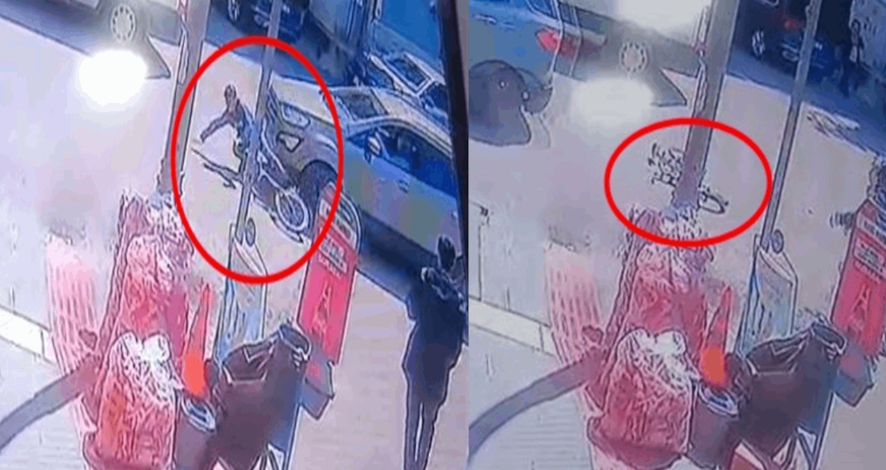 Bisikletli Çocuğun Otomobil Altında Kalma Anı Güvenlik Kamerasında